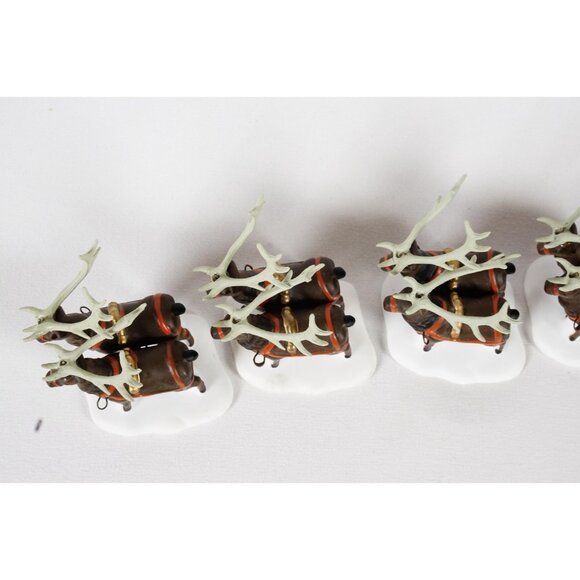 Department 56 Sleigh & Eight Tiny Reindeer Heritage Village 56111 Original Box - Picture 5 of 11